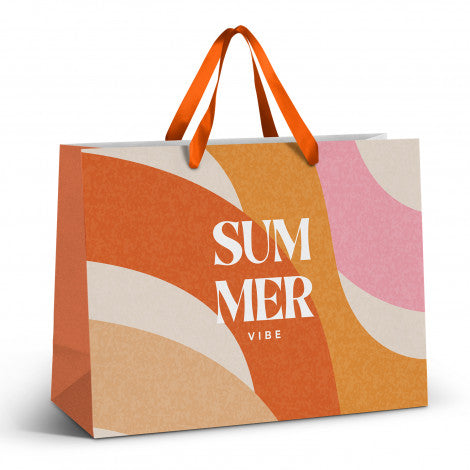 Extra Large Ribbon Handle Paper Bag - Full Colour